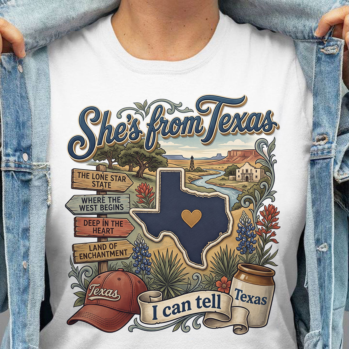She's from the State I Can Tell - Personalized Shirt - Small Town Proud Shirt