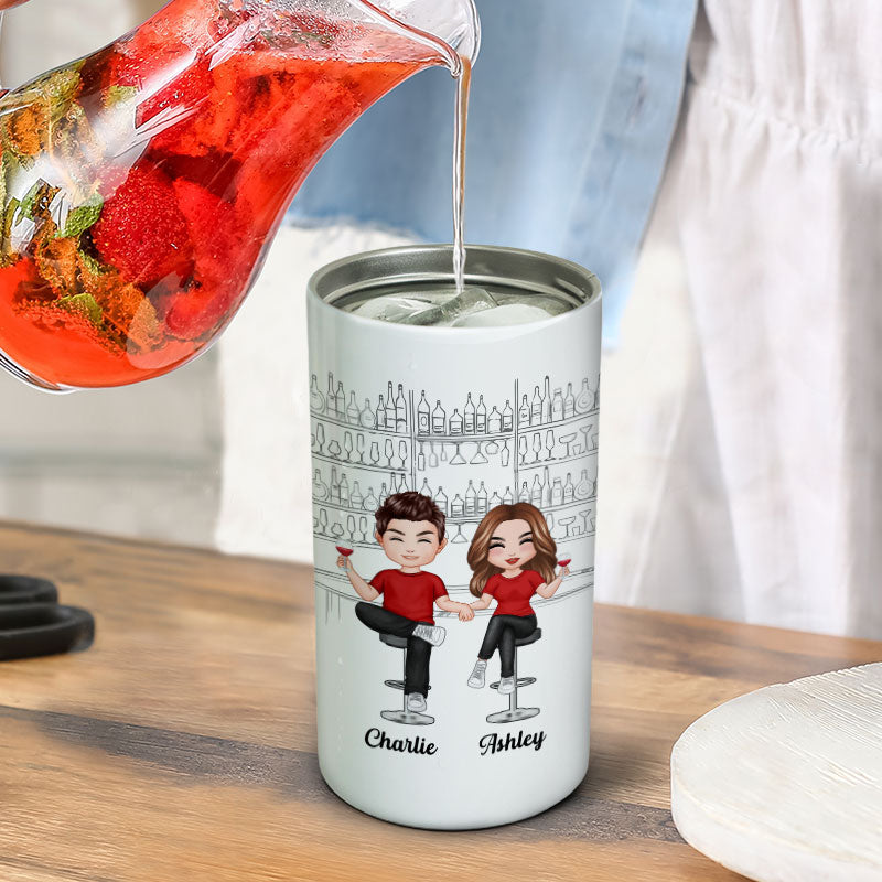 Are We Drunk Couple Multi Use Tumbler - Personalized 4 In 1 Can Cooler - Valentine‘s Day Gift For Him Gift For Her