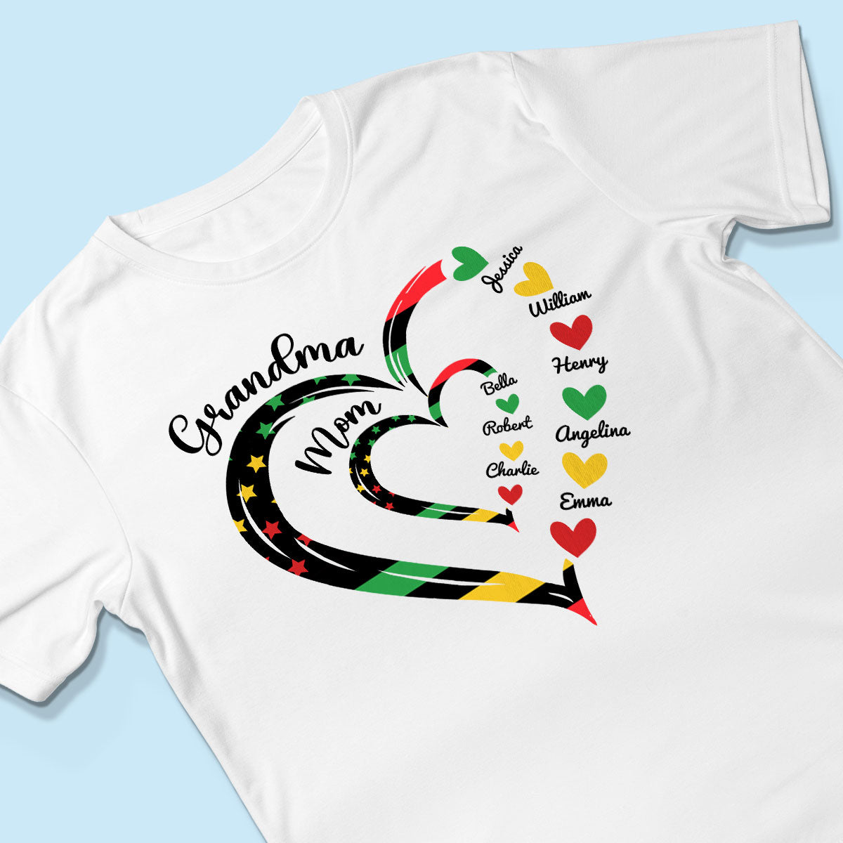 Juneteenth African American Flag Grandma Personalized Shirt