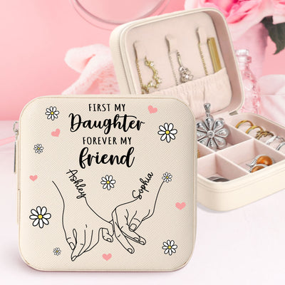 First My Daughter Forever My Friend Personalized Jewelry Box, Gift For Daughter, Mom