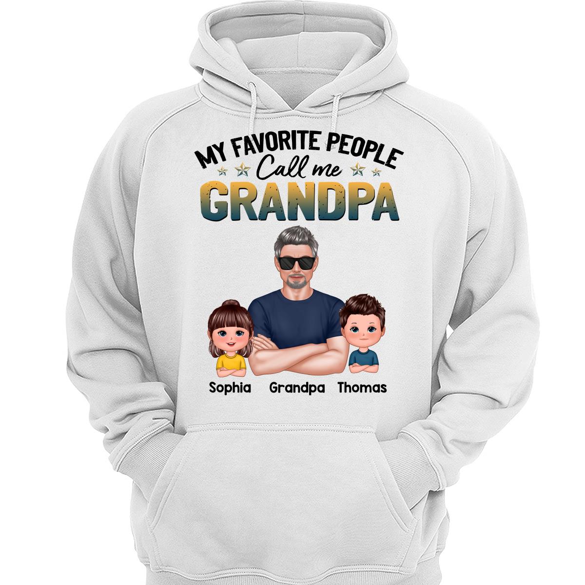 Favorite People Call Me Dad Grandpa Real Man And Kids Personalized Shirt