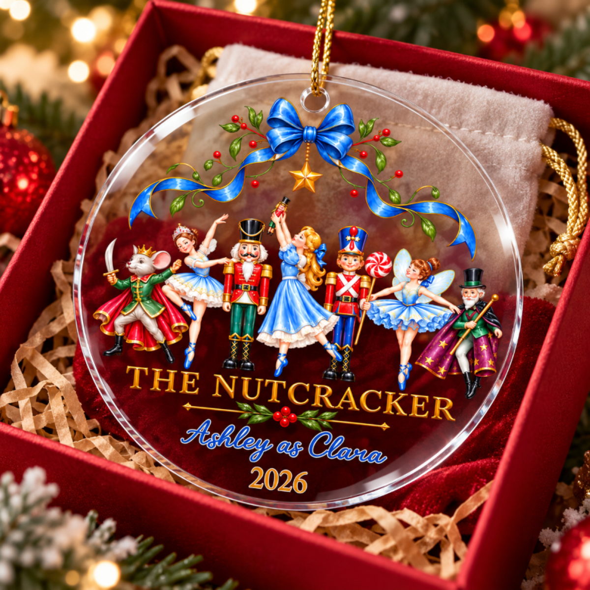 The Nutcracker Custom Name And Character - Personalized Acrylic Ornament - Christmas Gift For Ballet Dancers, Girls, Kids