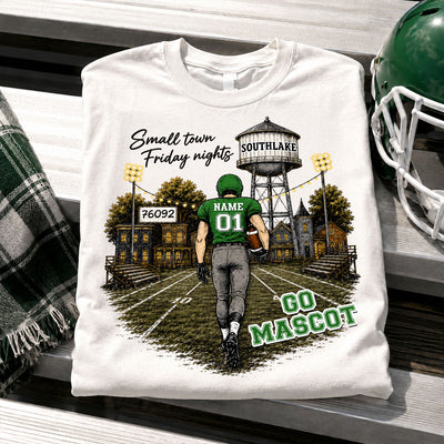 Custom Town Name & Zip Code - Personalized Shirt - Game Day Shirt for Football Mom, Football Mama