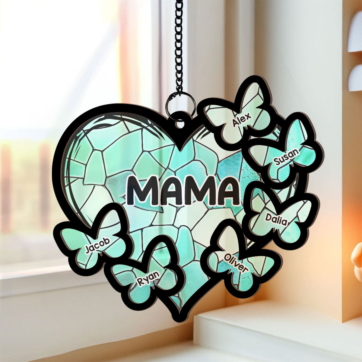 Sparkling Grandma Personalized Suncatcher Ornament, Christmas Gift For Grandma