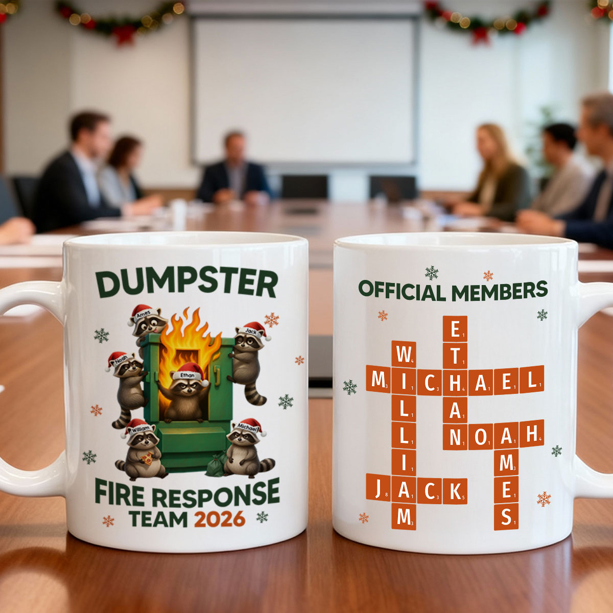 Forever Dumpster Team - Personalized Mug - Funny Holiday Gift for Coworkers