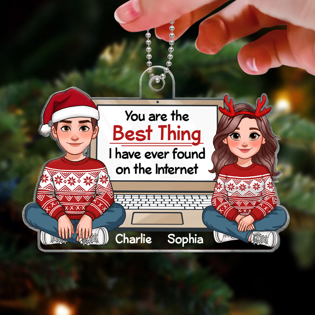 You Are The Best Thing Pretty Couple Personalized Acrylic Ornament