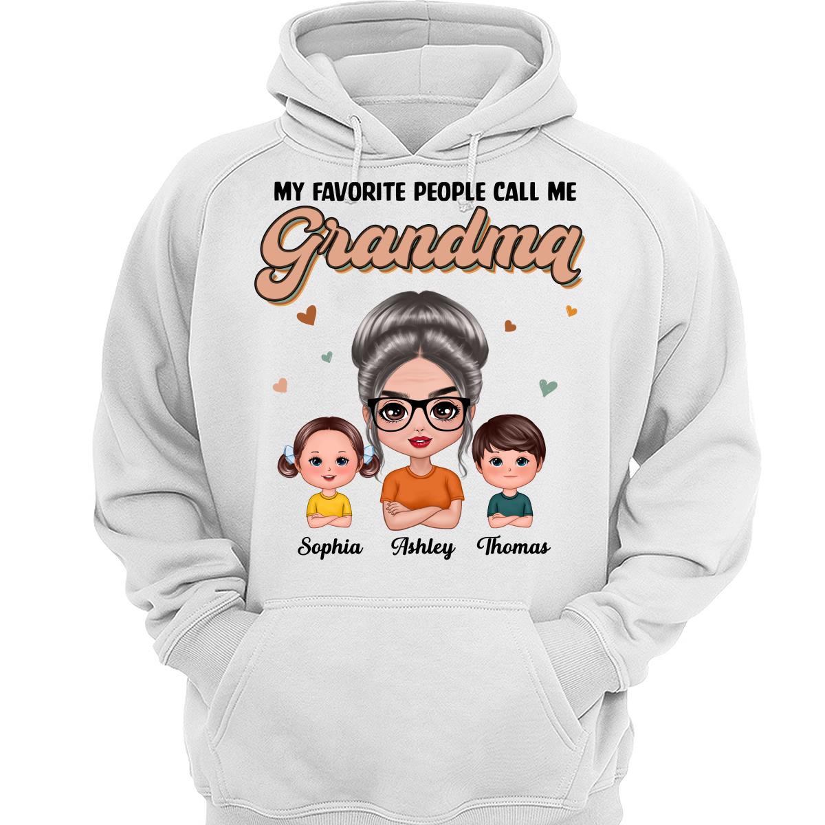 Flash Retro Grandmother Grandkids Personalized Shirt
