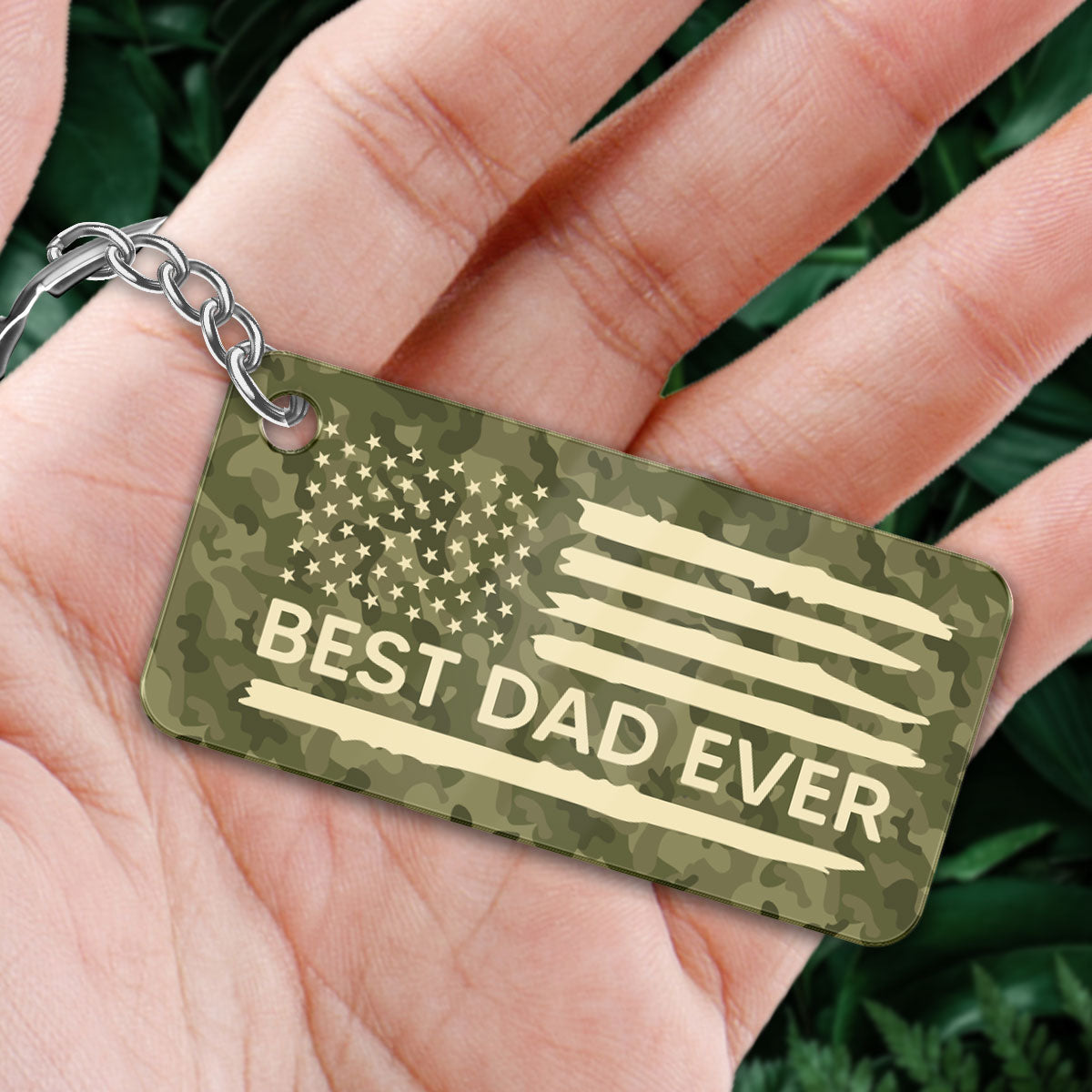 Nation Flag Best Dad Ever Daddy‘s Team Fist Bump Personalized Acrylic Keychain