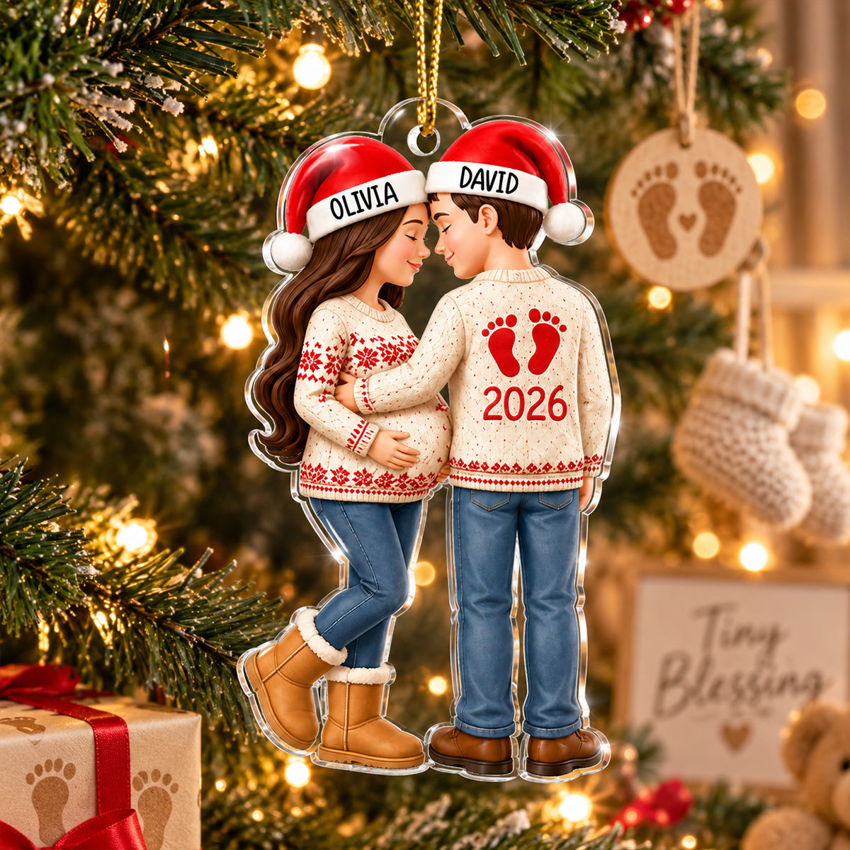 Upsell Pregnant Cards -  Acrylic Ornament Custom Shape