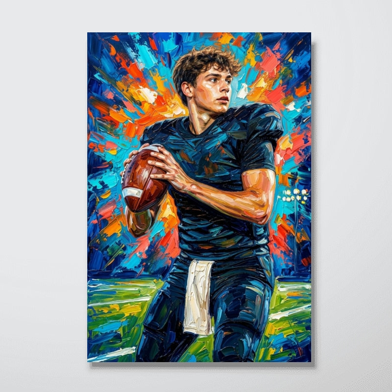 Modern Oil Painting Sport Photos Insert - Personalized Poster - Gift For Boy, Girl