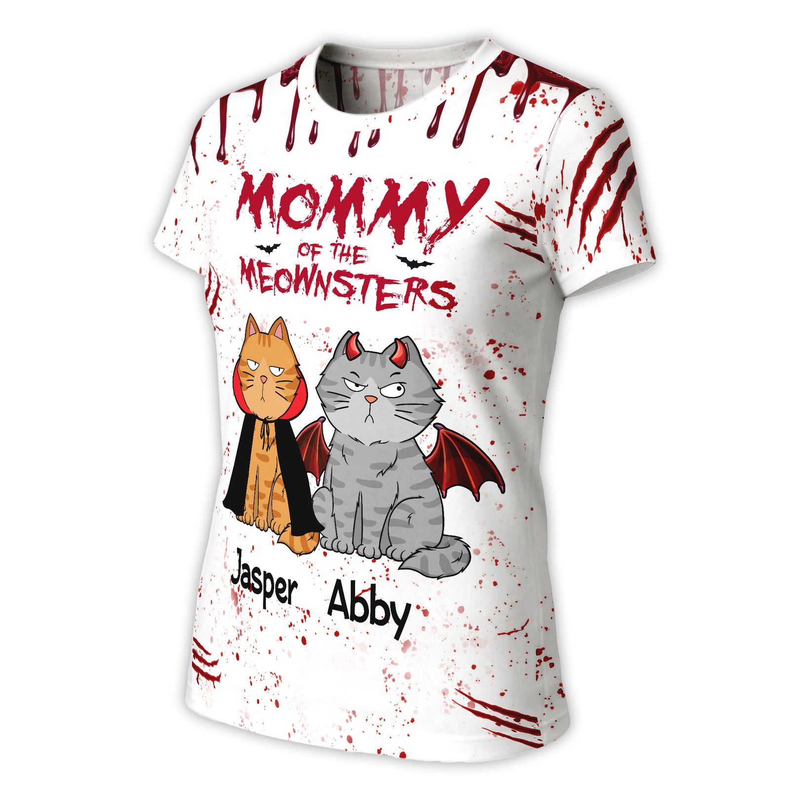 Halloween Mommy Daddy Of The Monsters Cats - Personalized 3D Shirt