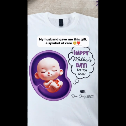 Happy Mother's Day Mommy See You Soon From Baby Personalized Shirt, Custom Pregnancy Reveal Shirt, Gift For Expecting Moms