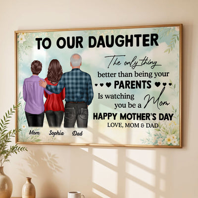 To Our Daughter From Dad And Mom Personalized Poster