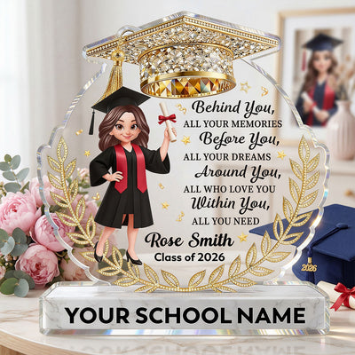 Before You All Your Dreams Graduation - Personalized Acrylic Block Plaque - Graduation Gift For Graduates, Daughter, Son