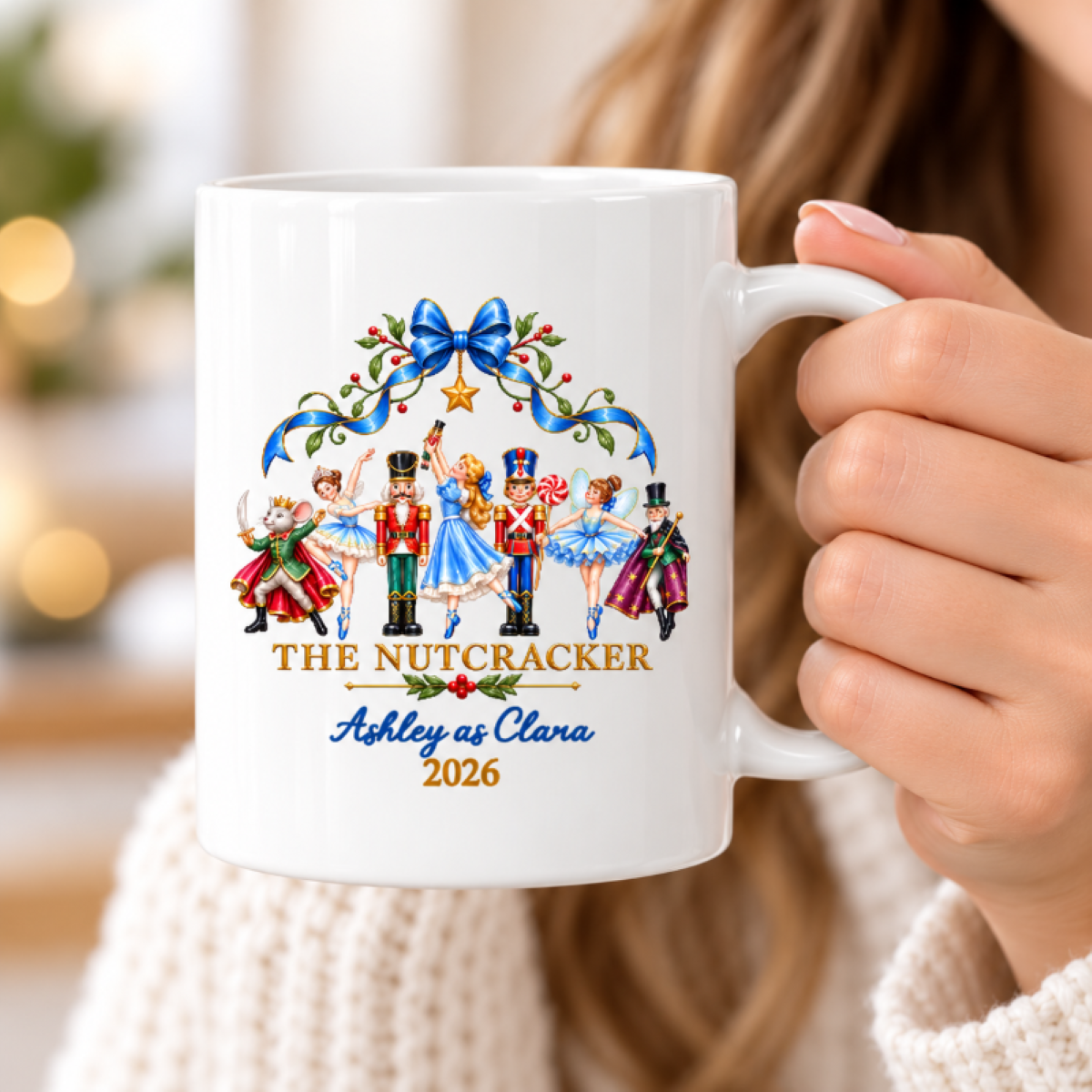 The Nutcracker Custom Name And Character - Personalized Mug - Christmas Gift For Ballet Dancers, Girls, Kids