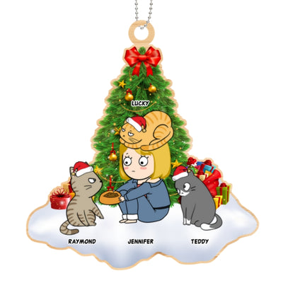Purrsonal Cat Servant Personalized Christmas Wooden Ornament