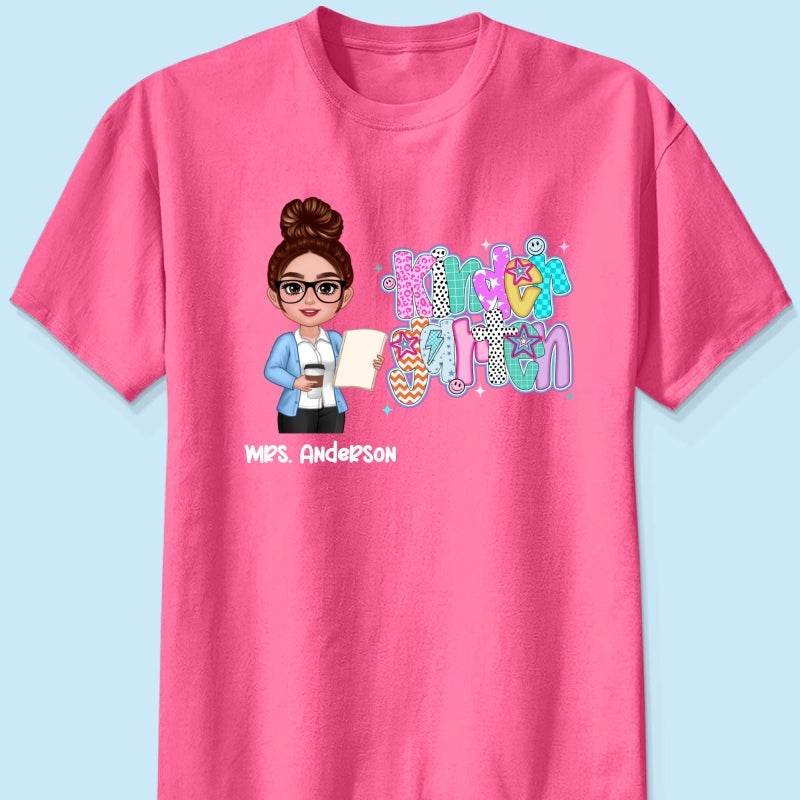 Colorful Preppy Style Teacher Custom Grade Personalized Shirt