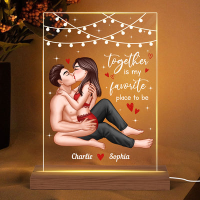Sexy Couple Kissing Gift For Couples Personalized Acrylic LED Night Light