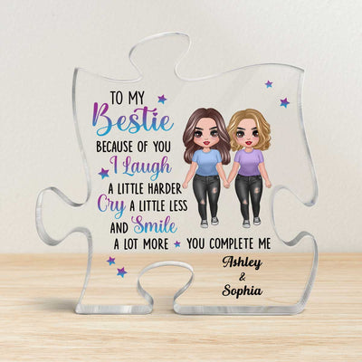 Doll Girls To My Bestie Gift For Best Friends Personalized Puzzle Acrylic Plaque