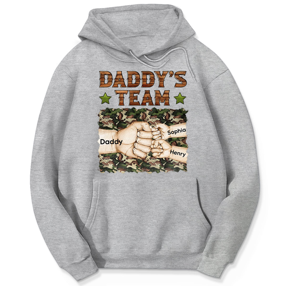 Daddy‘s Team Fist Bump Camouflage Personalized Shirt