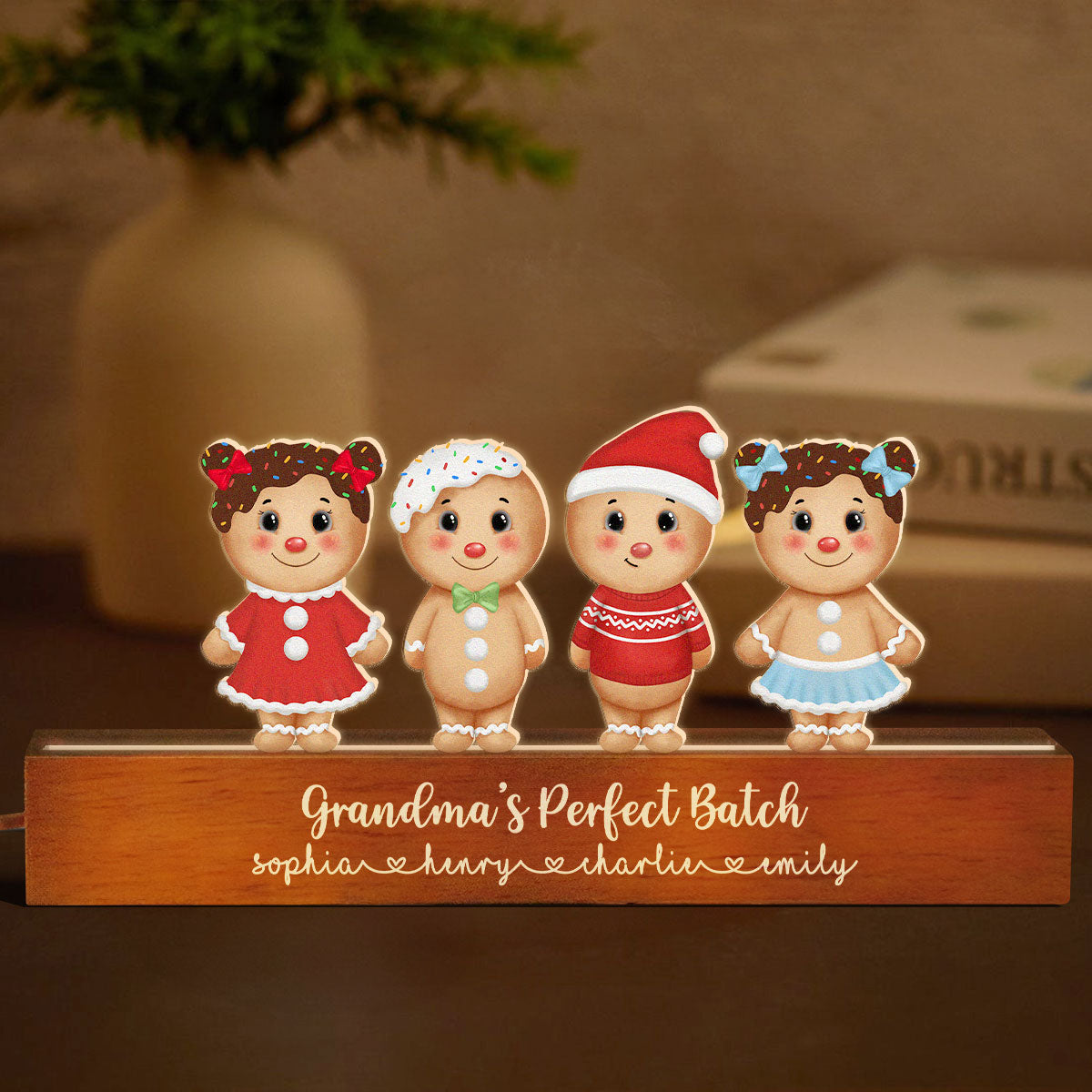 Custom Shape Grandma's Perfect Batch Acrylic LED Night Light, Personalized Christmas Gift For Grandmothers