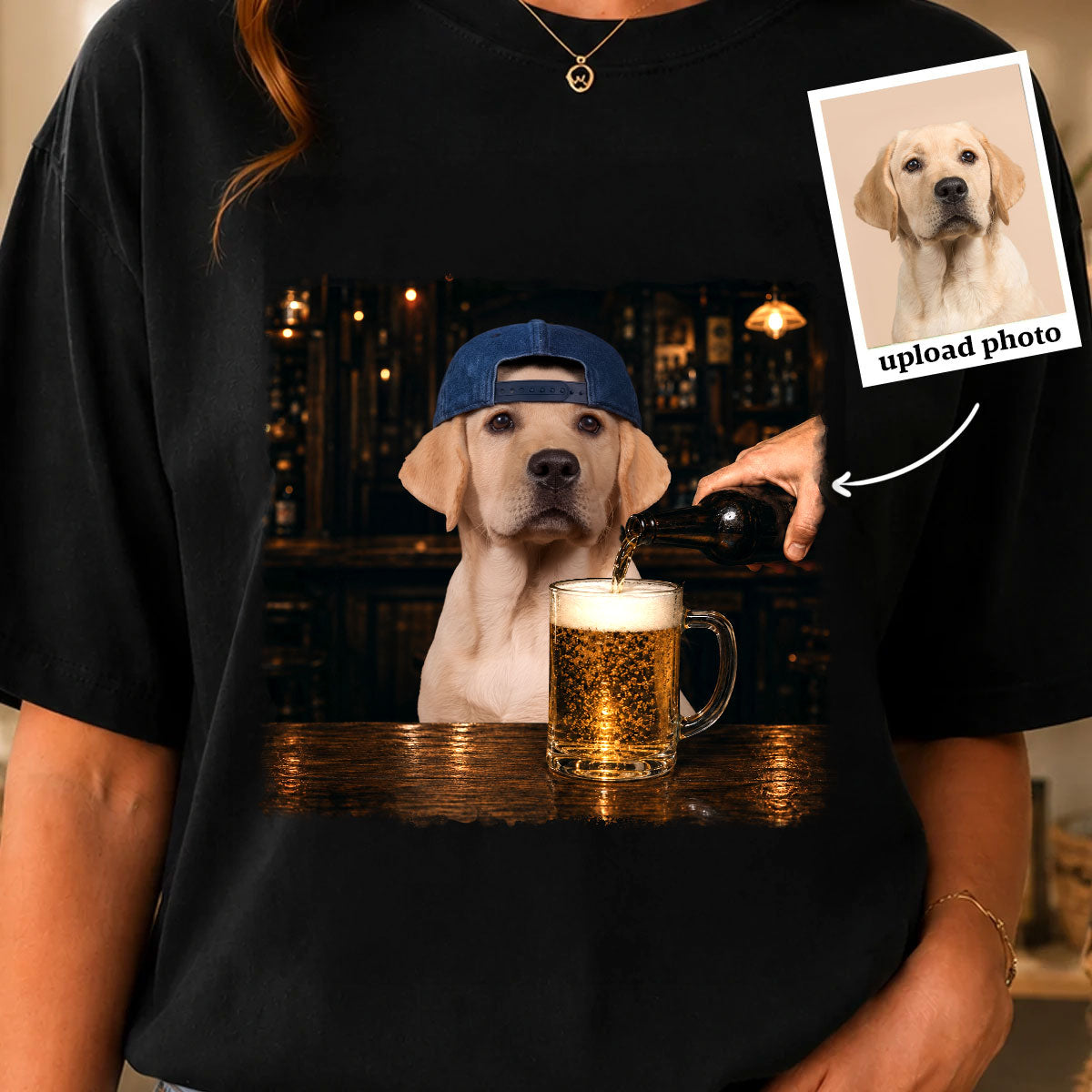 Vintage Custom Pet Drinking Beer - Personalized Shirt - Beer Lover Shirt