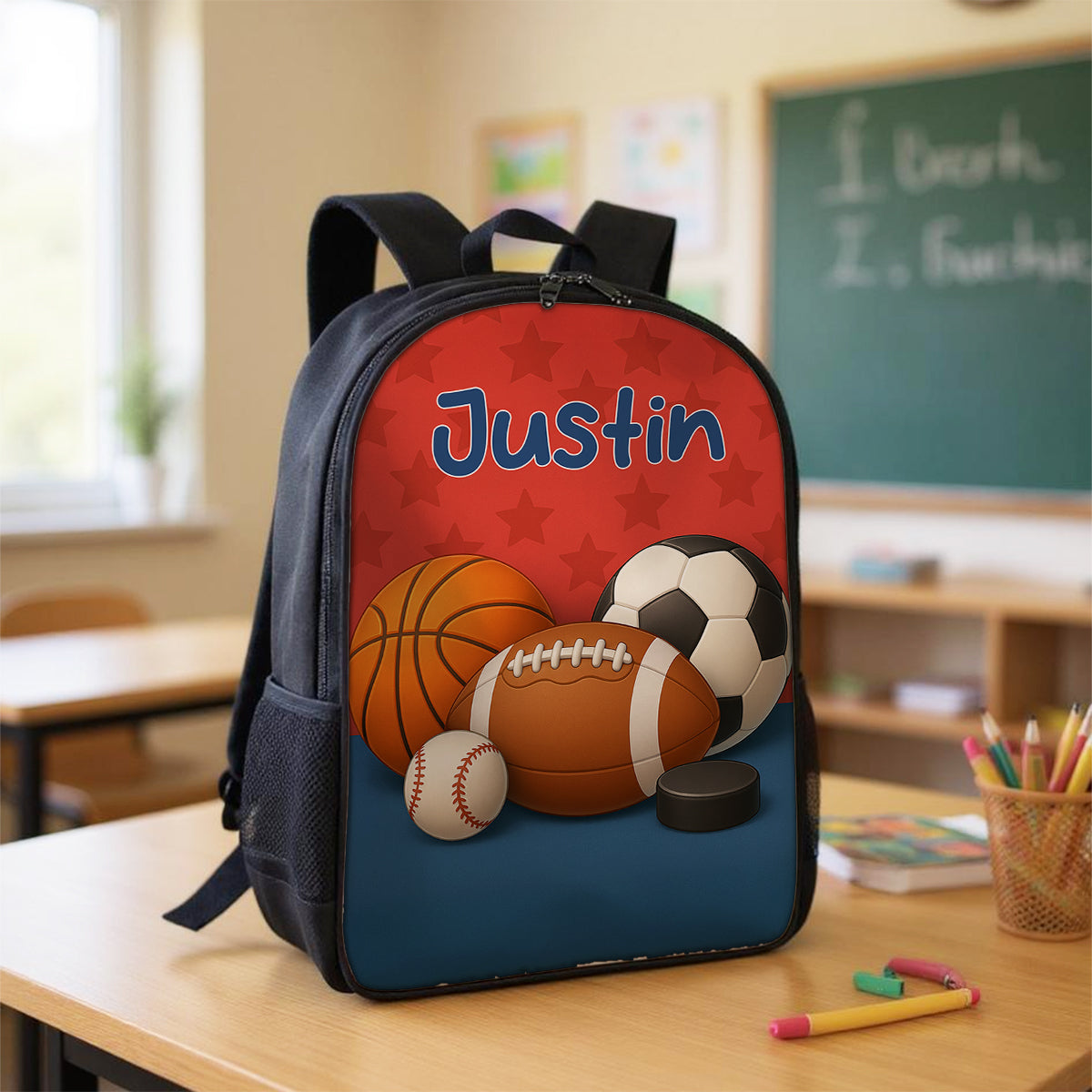 Preppy Back to School Personalized Backpack, Dinosaur Mermaid Sports Unicorn Theme, Available in 6 Designs