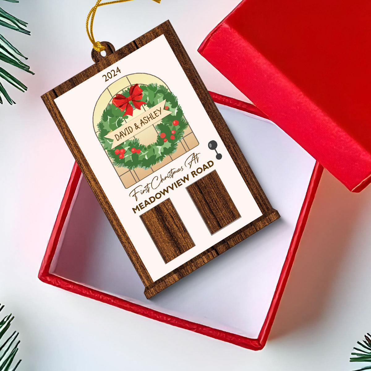 House Warming Gift Card Holder Ornament, Personalized Christmas Gift For New Home, Christmas Housewarming Gifts For Couple, For Newlywed
