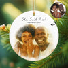 Couple Proposal Engagement Personalized Ceramic Ornament, Engagement Gift for Couple, Christmas Engagement Keepsake for Couple
