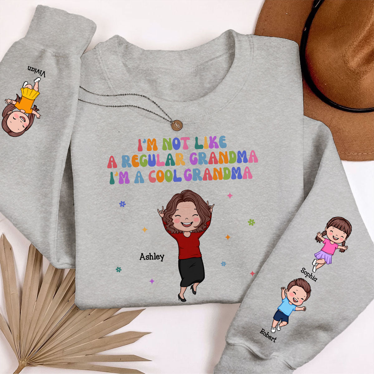 I'm Not Like A Regular Grandma, I'm A Cool Grandma Personalized Sweatshirt, Gift For Grandma