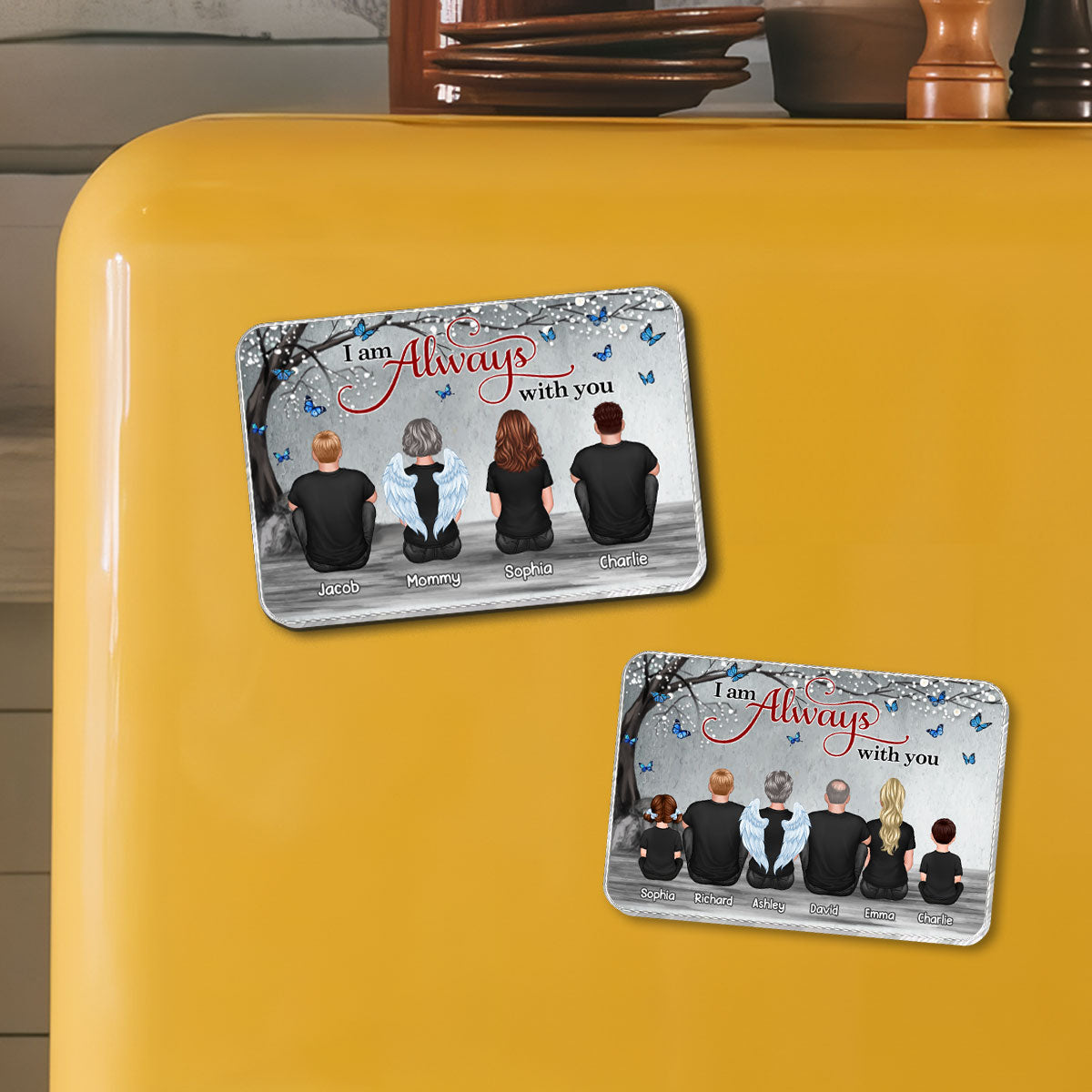 Blossom Tree Always With You Family Memorial Personalized Acrylic Fridge Magnet, Remembrance Gift, Sympathy Gift