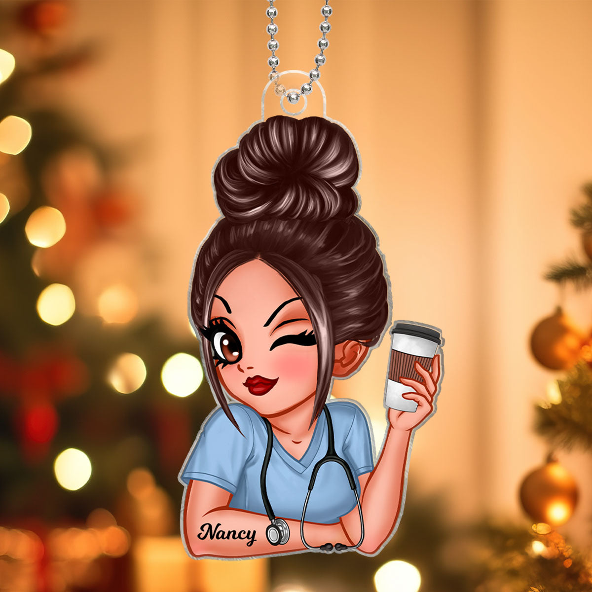 Nurse Personalized Acrylic Ornament, Christmas Gift For Nurses
