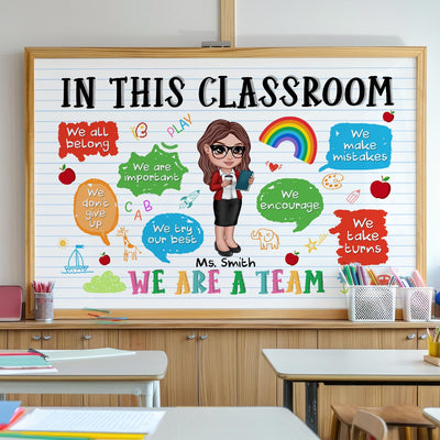 Adorable Teacher Personalized Poster, Gift For Teacher, Appreciation Gift, Back To School, Teacher Classroom Decor