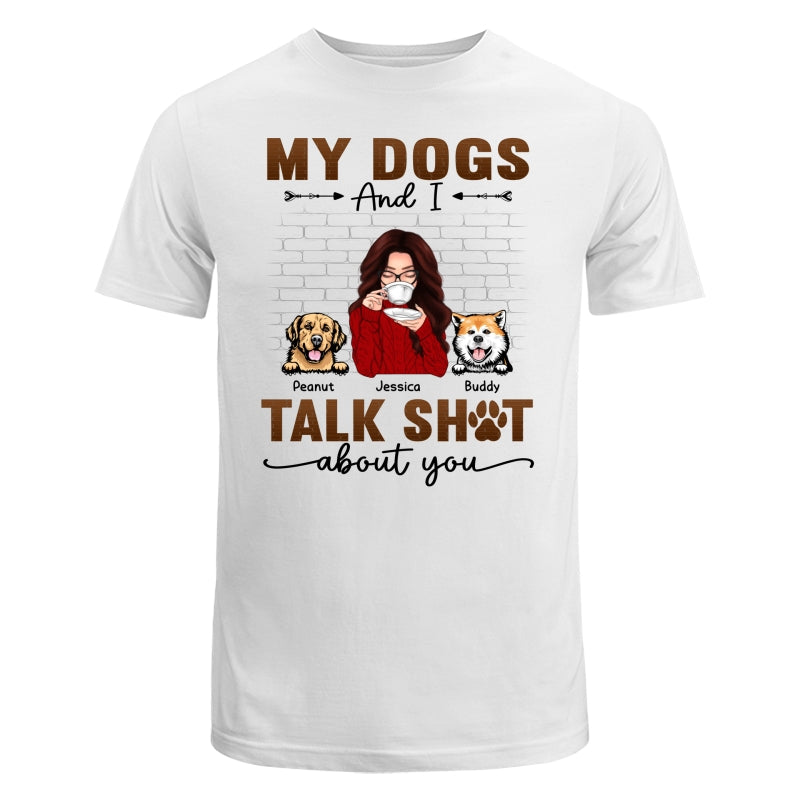 Talking Peeking Dog Mom Brick Personalized Shirt