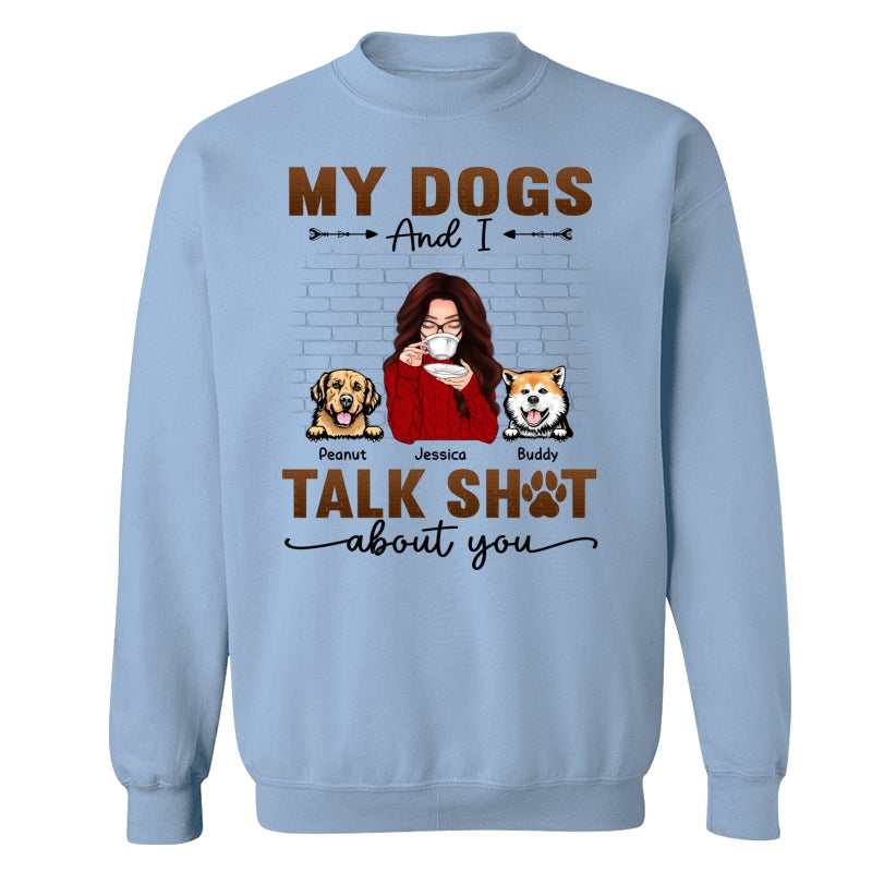 Talking Peeking Dog Mom Brick Personalized Shirt