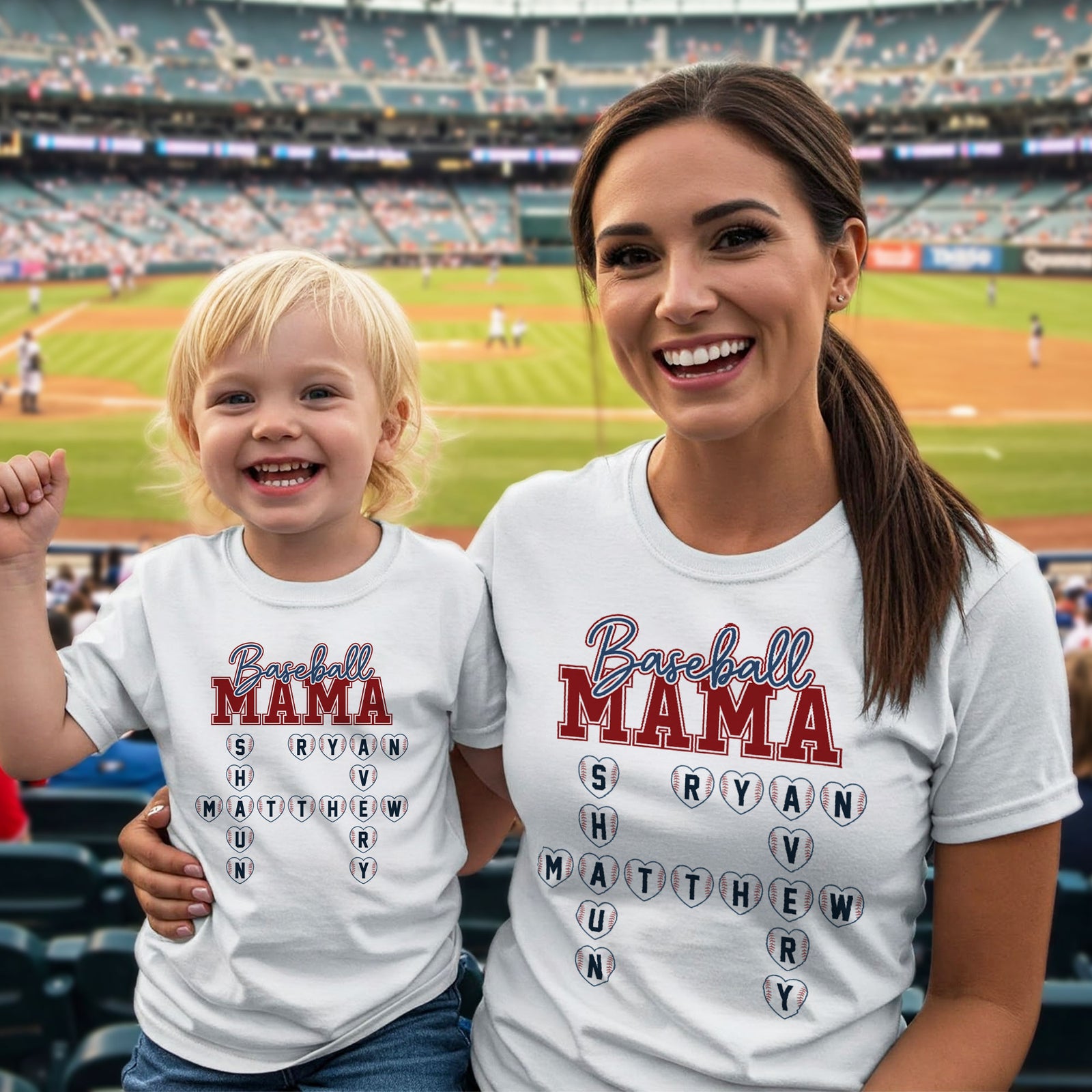 Baseball Mama Mom Grandma Crossword Puzzle Art Personalized Shirt