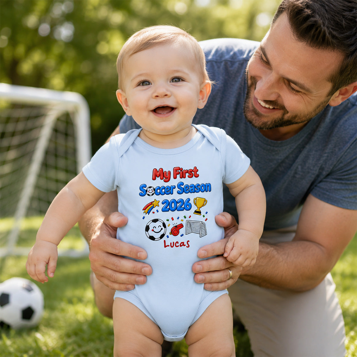 My First World Cup 2026 Baby Custom Name - Personalized Baby Apparel - 2026 Soccer World Champion Keepsake For Baby