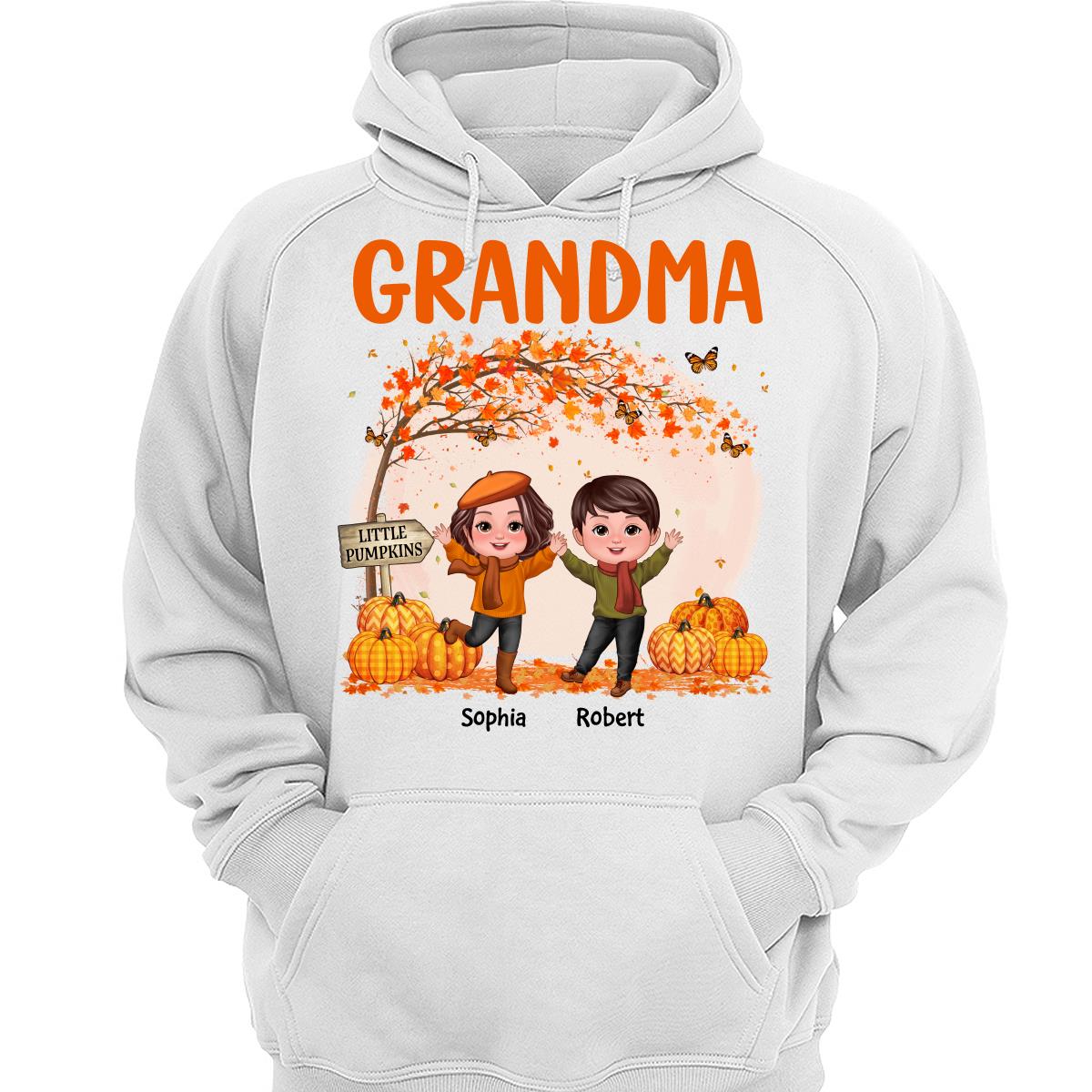 Fall Season Happy Doll Kids Under Tree Personalized Shirt