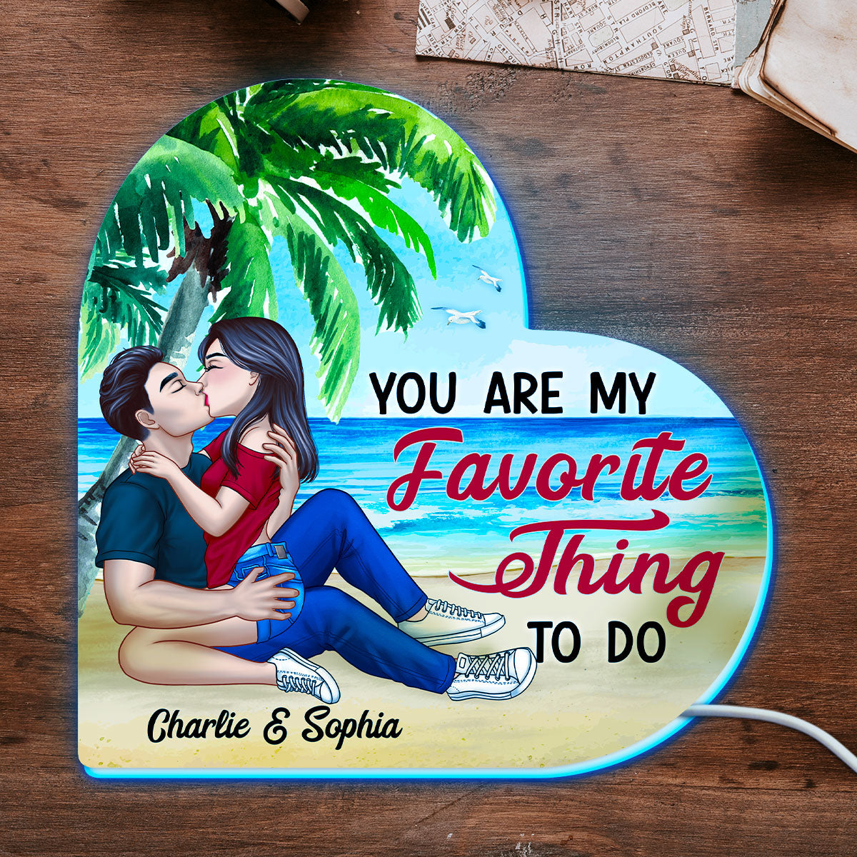Sexy Couple Kissing Valentine‘s Day Gift Personalized Light Box