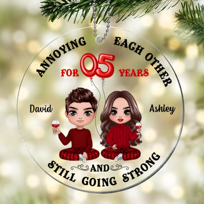 Couple Anniversary Balloon Personalized Acrylic Ornament