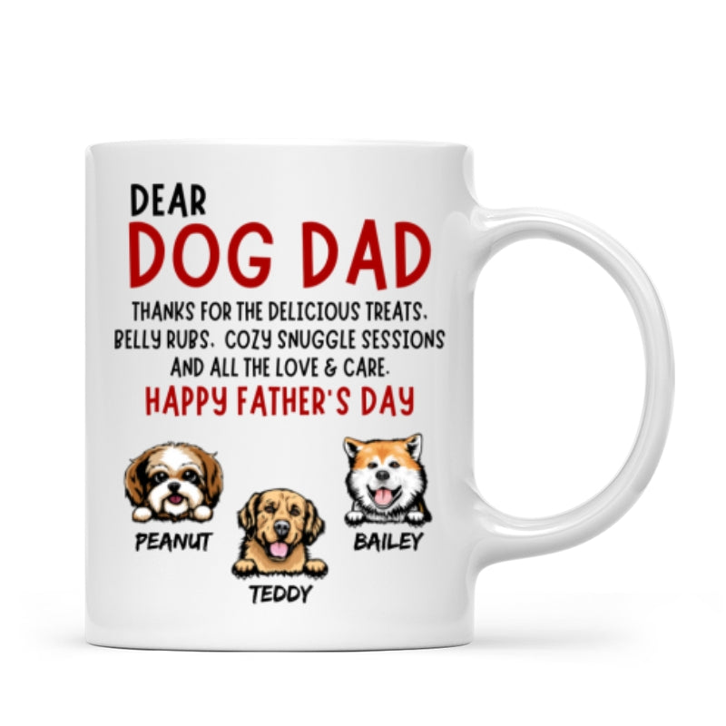 Dear Dog Dad Thanks For The Delicious Treats Personalized Mug