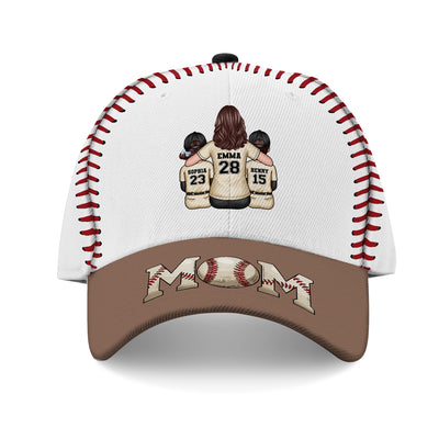 Baseball, Softball Mom And Kids Personalized Cap, Gift