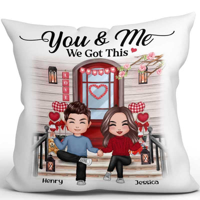 Couple We Got This  Front Porch Personalized Pillow (Insert Included)