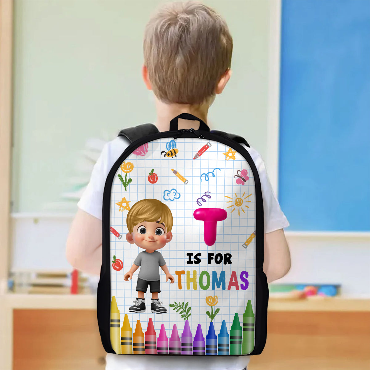 School Kid's Name Personalized Kid Backpack, Back To School gift