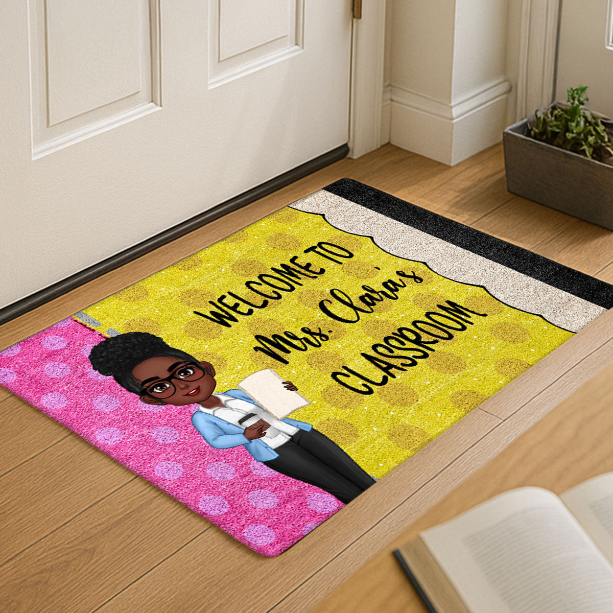 Teacher Pencil Welcome To Classroom Personalized Doormat| Back To School Gift For Teacher