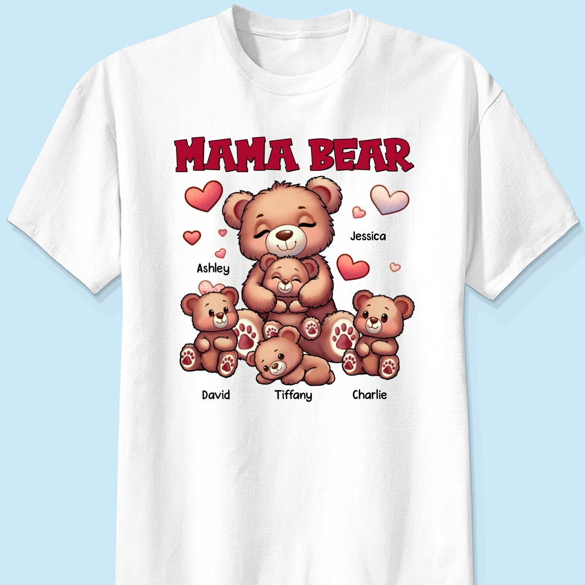 Cute Grandma Bear Mama Bear Personalized Shirt