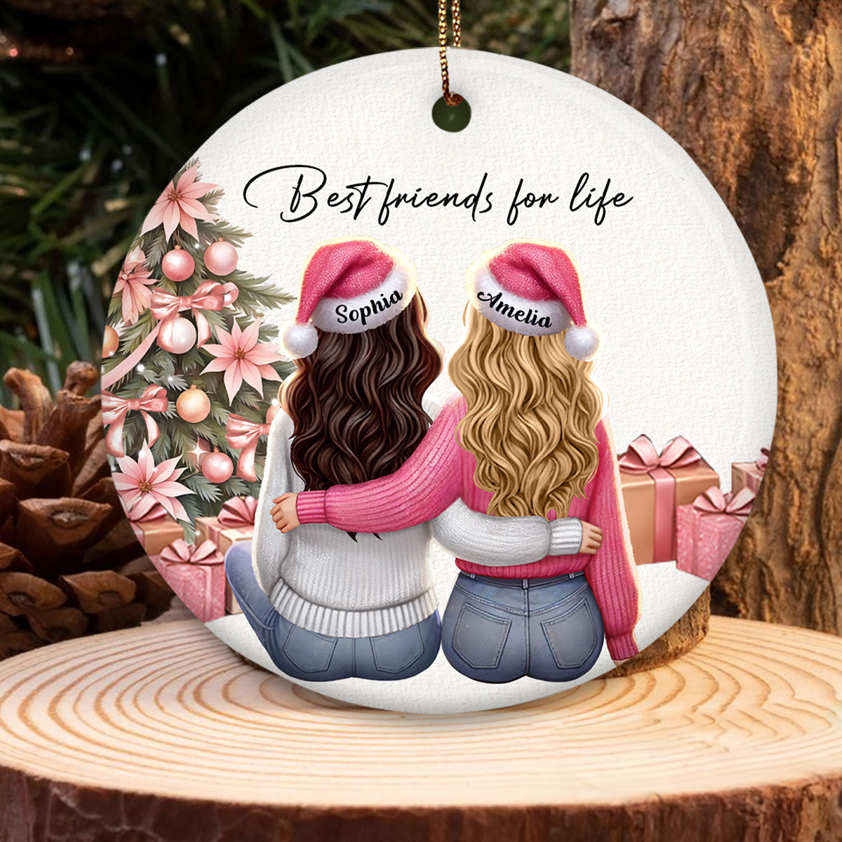 Personalized Best Friends Christmas Ornament – Festive Holiday Keepsake