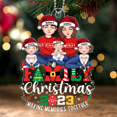 Family Christmas 2023 Making Memories Together Personalized Acrylic Ornament