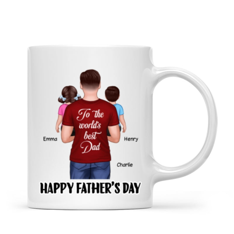 Happy Father‘s Day To The World’s Best Dad Personalized Mug