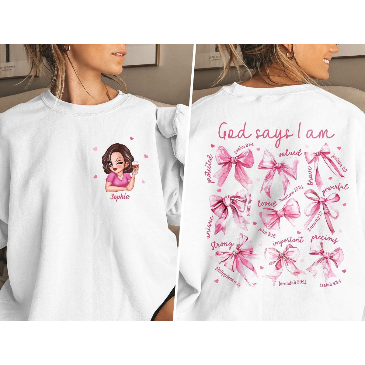 God Says I Am Coquette  Gift For Yourself Personalized Double Sided Sweatshirt